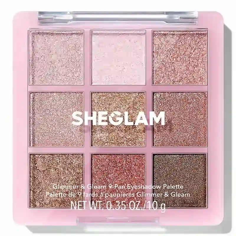 Sheglam سایه 9 رنگ شیگلم مدل SHEGLAM GLIMMER & GLEAM 9-PAN EYESHADOW